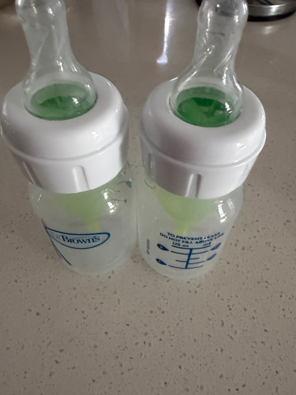 Dr. Brown's Baby Bottles with Green Nipples - Pack of 2